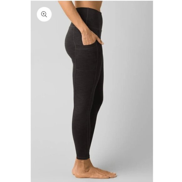 Prana Women's Size 2X Dark Gray Becksa Ribbed Comfort Fit Pockets 7/8 Leggings - Picture 3 of 13
